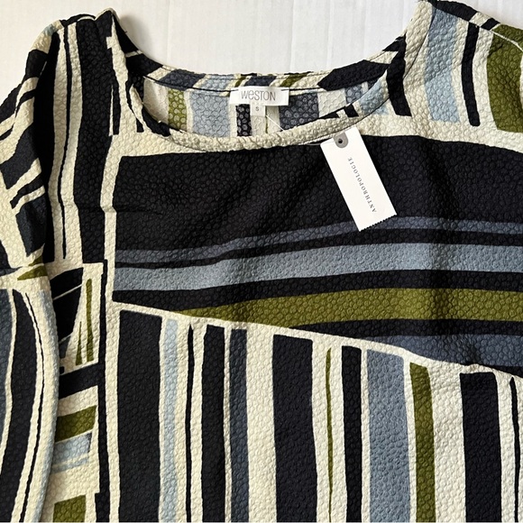 Anthropologie Imagist Tunic Striped Dress Weston Geometric Shift Small - Picture 6 of 6